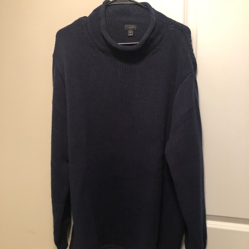 Navy JCrew Rollneck Sweater